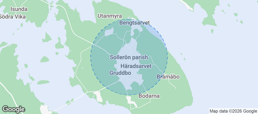 Sollerön Airbnb map